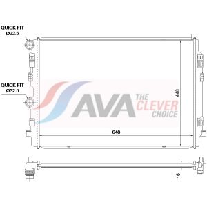 Arrefecedor do motor AVA COOLING VN2464
