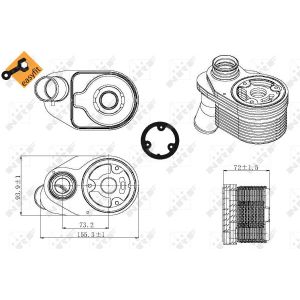 Oliekoeler, motorolie  NRF 31325