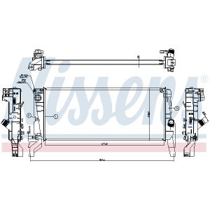 Radiatore, raffreddamento motore NISSENS 606246