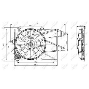 Ventilador, refrigeración de motor NRF 47004