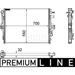 Kühler, Motorkühlung BEHR   MAHLE CR 1184 000P