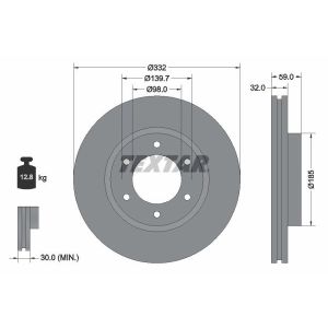 Disque de frein TEXTAR 92320803
