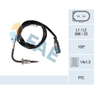 Sensor de temperatura dos gases de escape FAE 68093