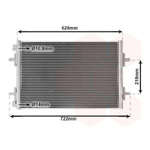 Condensator, airconditioning VAN WEZEL 43005294