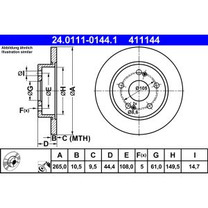 Bremsscheibe ATE 24.0111-0144.1