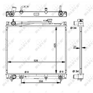 Radiator, motorkoeling NRF 53289