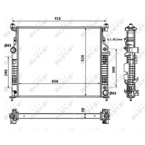 Radiator, motorkoeling NRF 53937