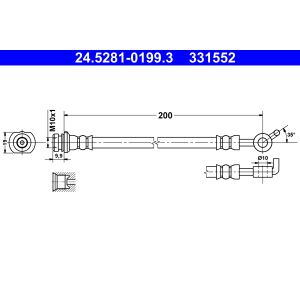 Bremsschlauch ATE 24.5281-0199.3