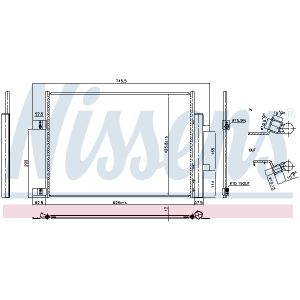 Condensador, sistema de ar condicionado  NISSENS 941008