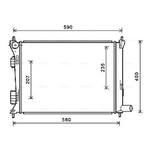 Motorradiateur  AVA COOLING HYA2277