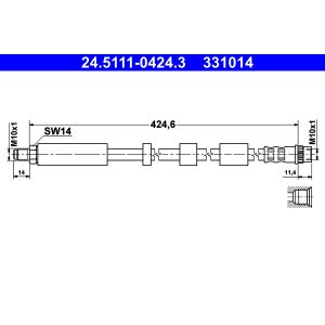 Bremsschlauch ATE 24.5111-0424.3