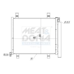 Condenseur (climatisation) MEAT & DORIA 991265