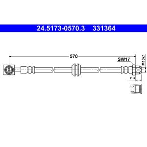 Flexible de frein ATE 24.5173-0570.3