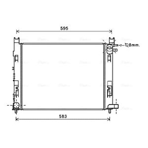 Radiador de motor AVA COOLING DAA2007