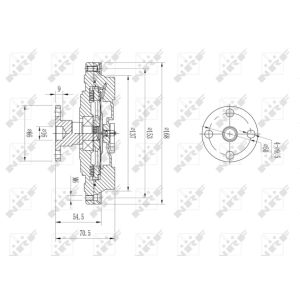 Embrague, ventilador de radiador NRF 49630