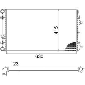 Arrefecedor do motor MAHLE CR 505 000S