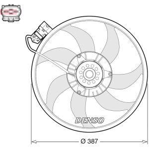 Ventilador, arrefecimento do motor DENSO DER20017