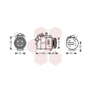 Compressor, ar condicionado VAN WEZEL 0600K383