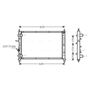 Radiador de motor AVA COOLING FT2188