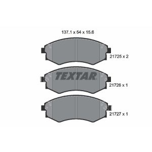 Set di pastiglie freno TEXTAR 2172502, fronte