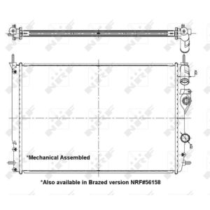 Radiador, refrigeración de motor NRF 58198
