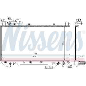 Radiator, motorkoeling NISSENS 64706