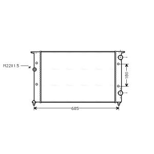 Arrefecedor do motor AVA COOLING VNA2102