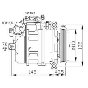 Compresor, aire acondicionado NRF 32520