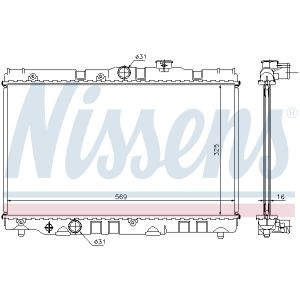 Radiador, refrigeración del motor NISSENS 64741