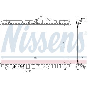 Kühler, Motorkühlung NISSENS 64741