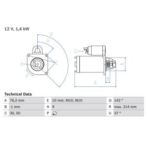 Startmotor / Starter BOSCH 0 986 020 860