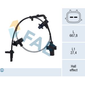 Sensor do ABS traseiro, direito FAE 78693