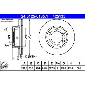 Bromsskiva ATE 24.0125-0135.1