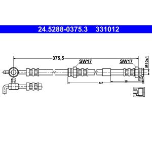 Flexible de frein ATE 24.5288-0375.3
