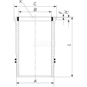 Camicia del cilindro MAHLE 213 LW 00100 000