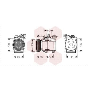 Compressor, ar condicionado VAN WEZEL 8200K138