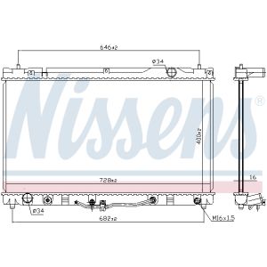 Jäähdytin, moottorin jäähdytys NISSENS 64633