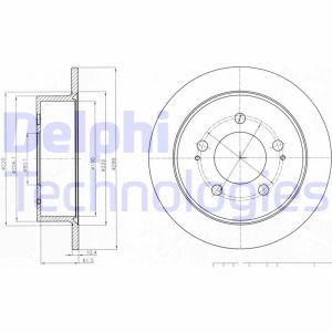 Jarrulevy DELPHI BG4220 takana/täydellinen/2 kpl