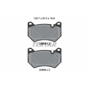 Jeu de plaquettes de frein TEXTAR 2295801, avant