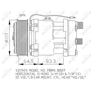 Compresor, aire acondicionado NRF 32133