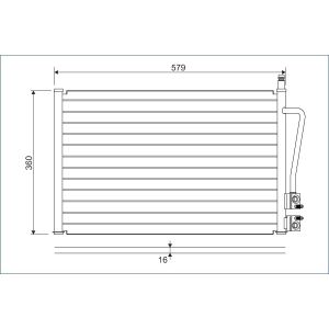 Condensador, sistema de ar condicionado VALEO 817664