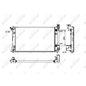 Radiateur, refroidissement du moteur NRF 53395