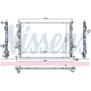 Radiator, motorkoeling NISSENS 606404