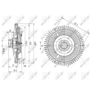 Koppeling, radiatorventilator NRF 49581