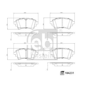 Jeu de plaquettes de frein FEBI BILSTEIN 184231