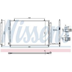 Condensador/sistema de aire acondicionado  NISSENS 940961