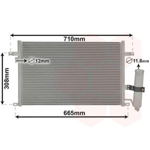 Condensator, airconditioning VAN WEZEL 81005056
