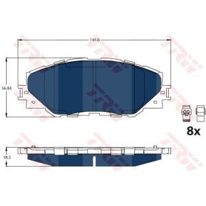 Bremsbelagsatz TRW GDB3424BTE, Vorne