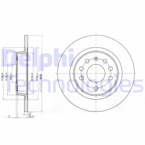 Jarrulevy DELPHI BG3731C takana/täydellinen/2 kpl