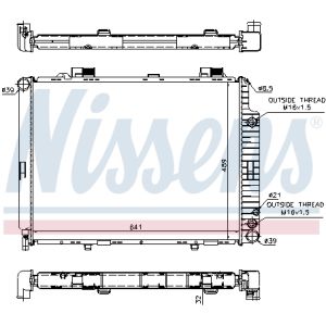 Kühler, Motorkühlung NISSENS 62691A